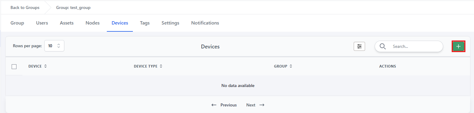 Open the add device workflow