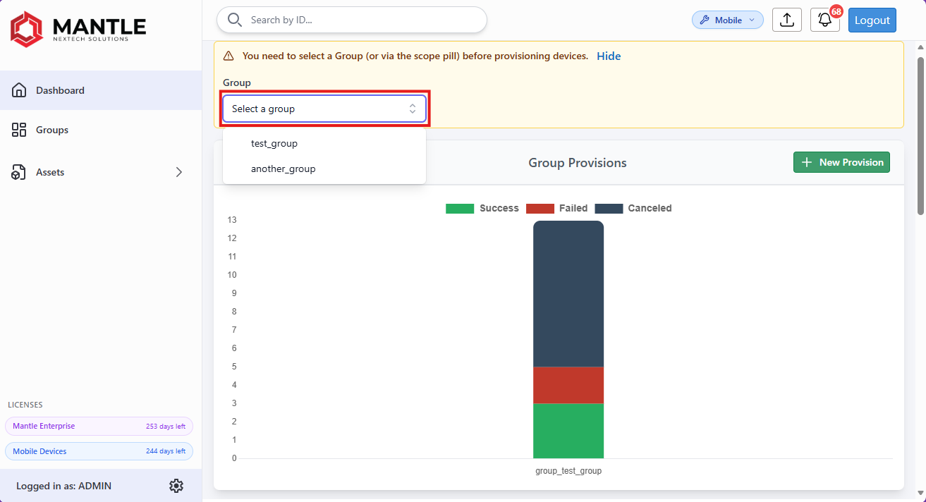 Select the target group