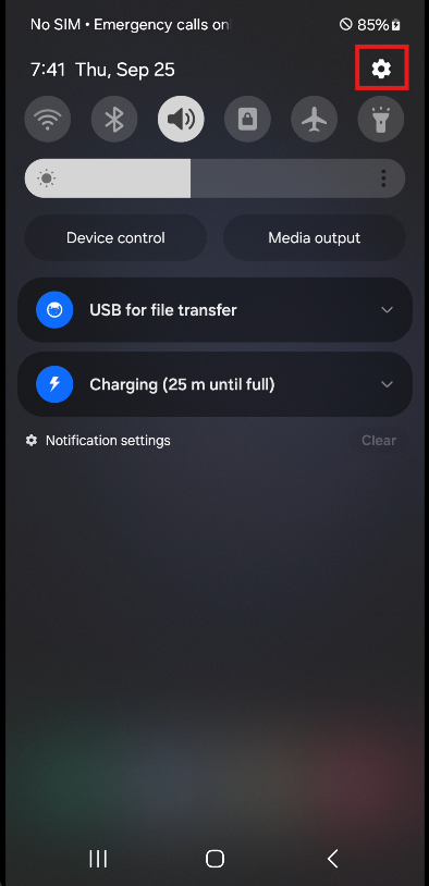 Device settings