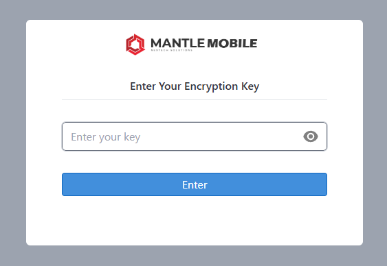 Encryption key prompt