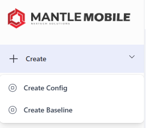 Create menu expanded